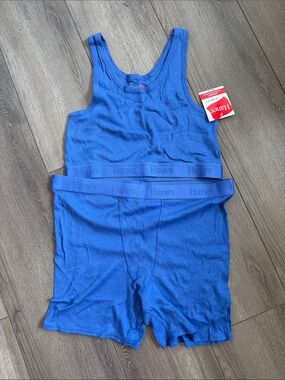 Hanes Royal Blue Tank Top & Boxer Brief Set